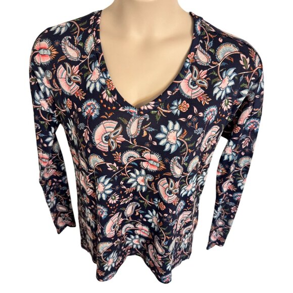 Smith & Quinn Long Sleeve Print Top Size Small Long Sleeve Shirt NWOT Oversized - Picture 6 of 7